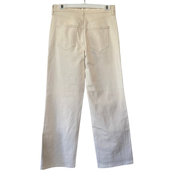 AYR‎ The Secret Sauce Straight Leg Pants Size 30 Cream Jeans Off White Denim EUC - Picture 6 of 16